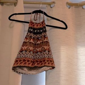 Colorful design crop top